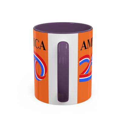 America 250 Orange Accent Mug by theGreenDragonTavern.shop