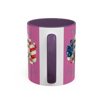 Ronald Reagan Freedom Vendetta Pink Accent Mug by theGreenDragonTavern.shop