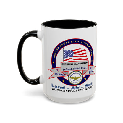 DNASM 2-sided, Founding & Student Art White Accent Mug by theGreenDragonTavern.shop