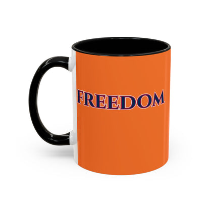 Freedom, Orange Accent Mug by theGreenDragonTavern.shop