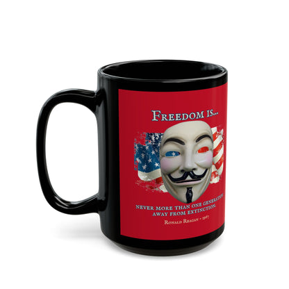 Ronald Reagan Freedom Vendetta Red Mug by theGreenDragonTavern.shop