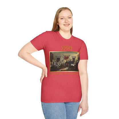 Declaration of Independence Light colors Unisex T-Shirt by theGreenDragonTavern.shop
