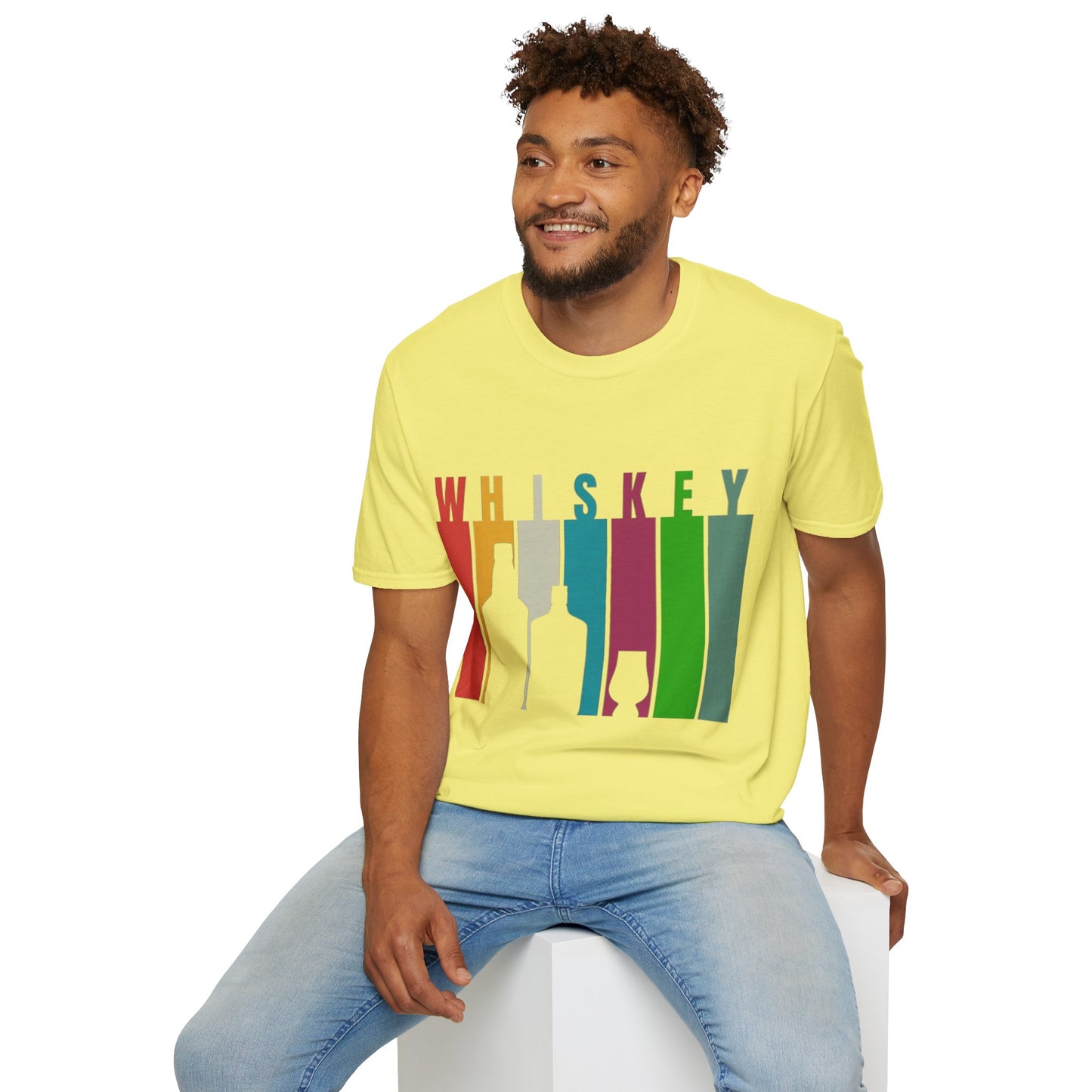 Whiskey spelled with an 'e' Light colors Unisex T-Shirt by theGreenDragonTavern.shop