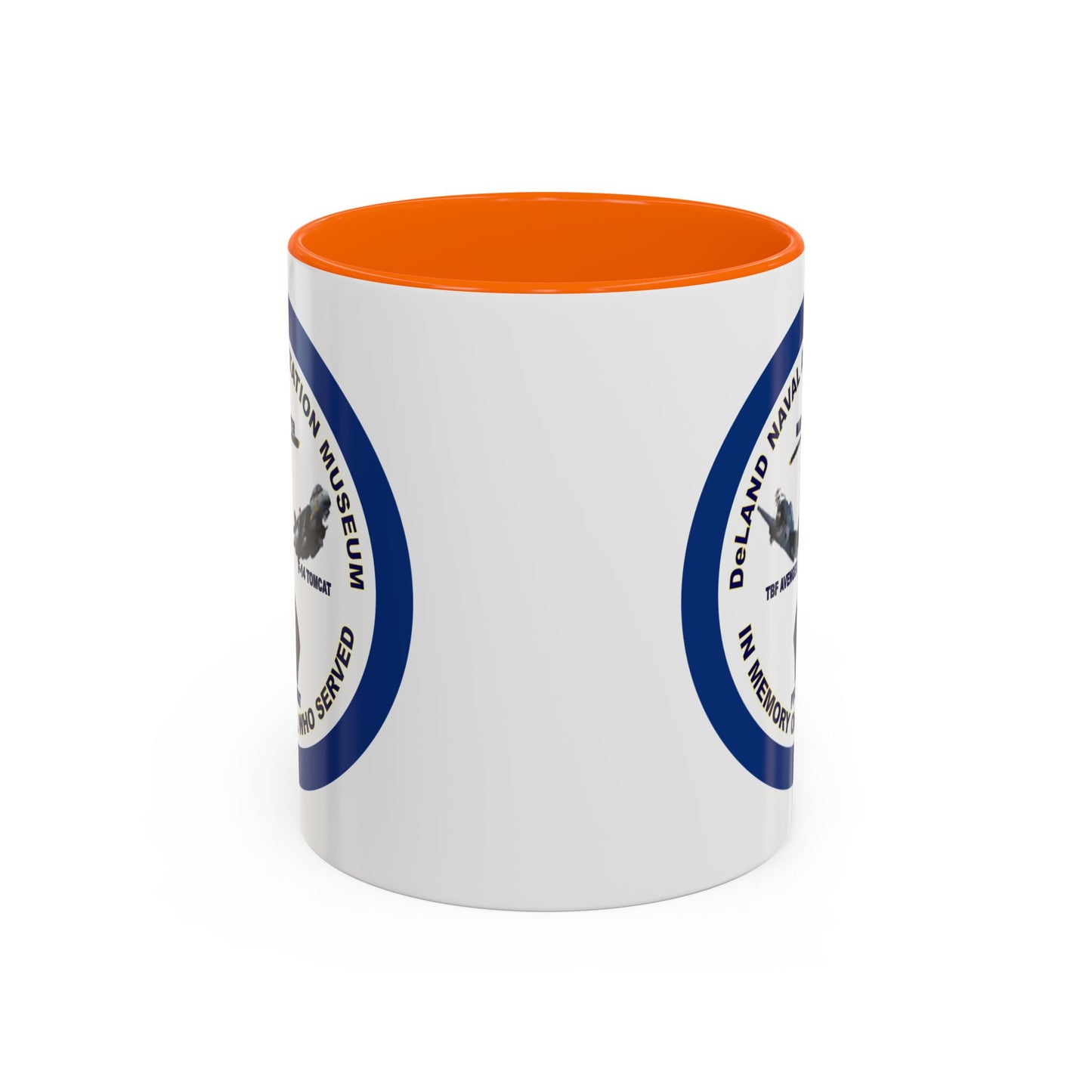 DNASM Student Art Navy Frame White Accent Mug by theGreenDragonTavern.shop