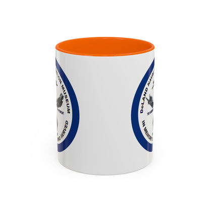 DNASM Student Art Navy Frame White Accent Mug by theGreenDragonTavern.shop