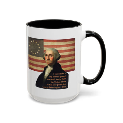 Washington's Earnest Prayer White Accent Mug by theGreenDragonTavern.shop