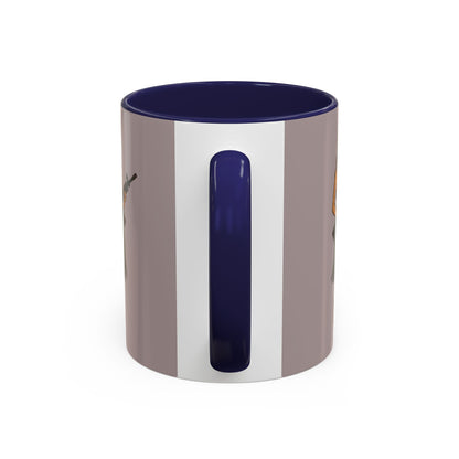 Hula Girl Packin' Heat Grey Accent Mug by theGreenDragonTavern.shop