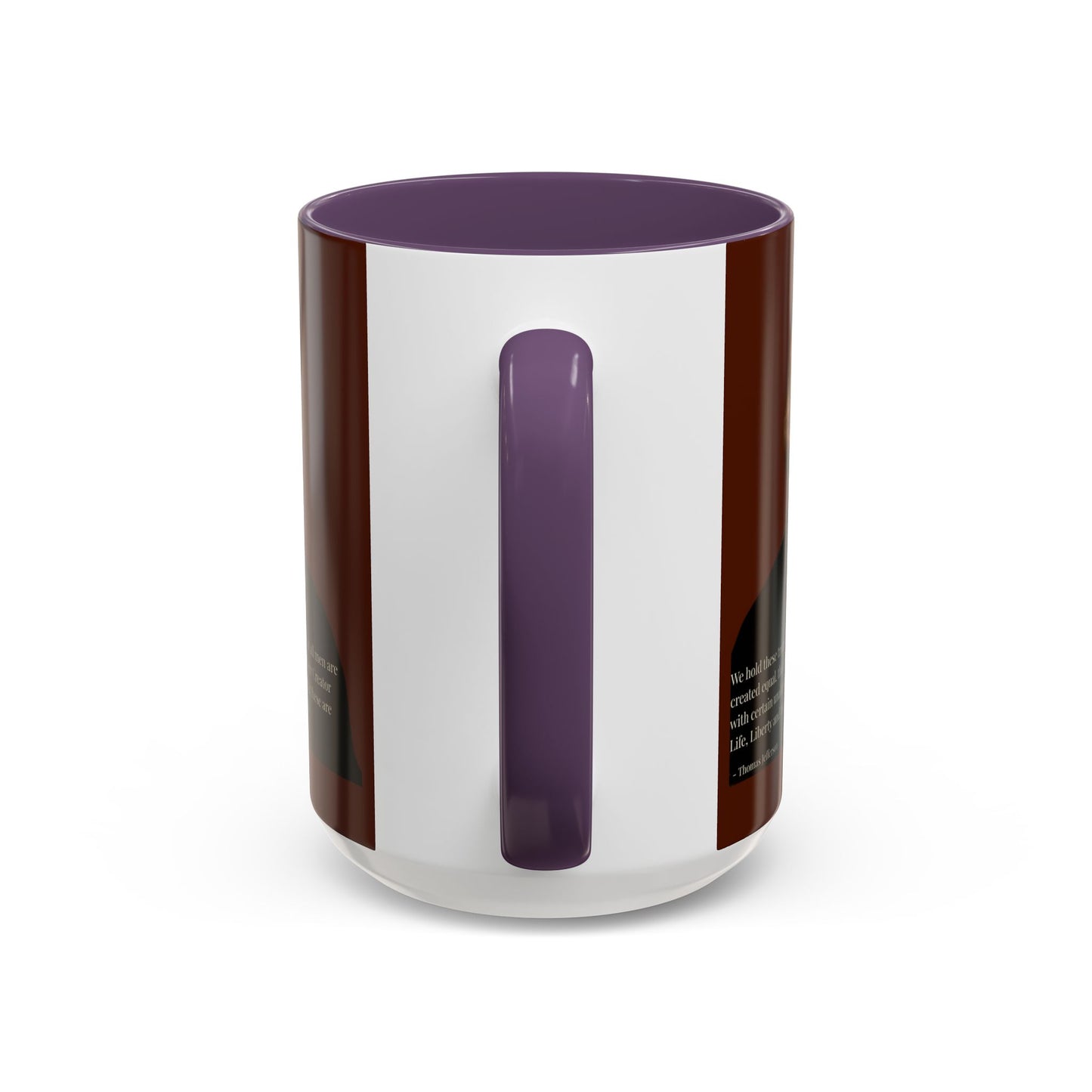 We hold these truths to be self-evident Brown Accent Mug by theGreenDragonTavern.shop