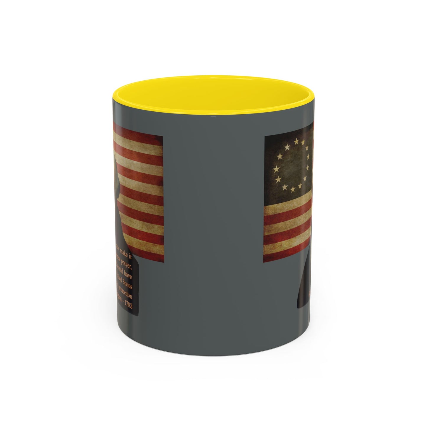 Washington's Earnest Prayer Grey Accent Mug by theGreenDragonTavern.shop