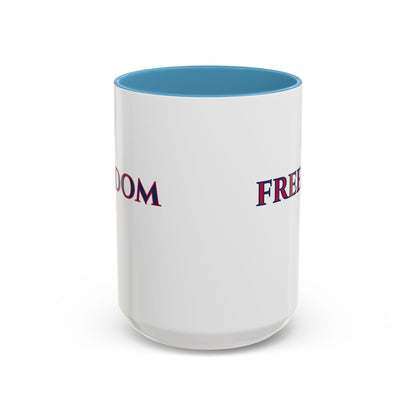 Freedom, White Accent Mug by theGreenDragonTavern.shop