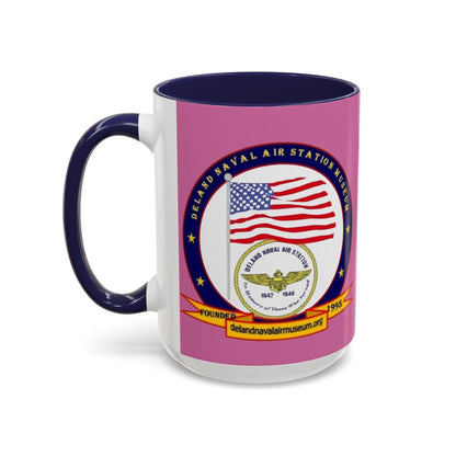 DeLand Naval Air Station Museum Pink Accent Mug by theGreenDragonTavern.shop