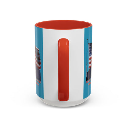 Charlie Kirk, Healthy Debate Turquoise Accent Mug by theGreenDragonTavern.shop