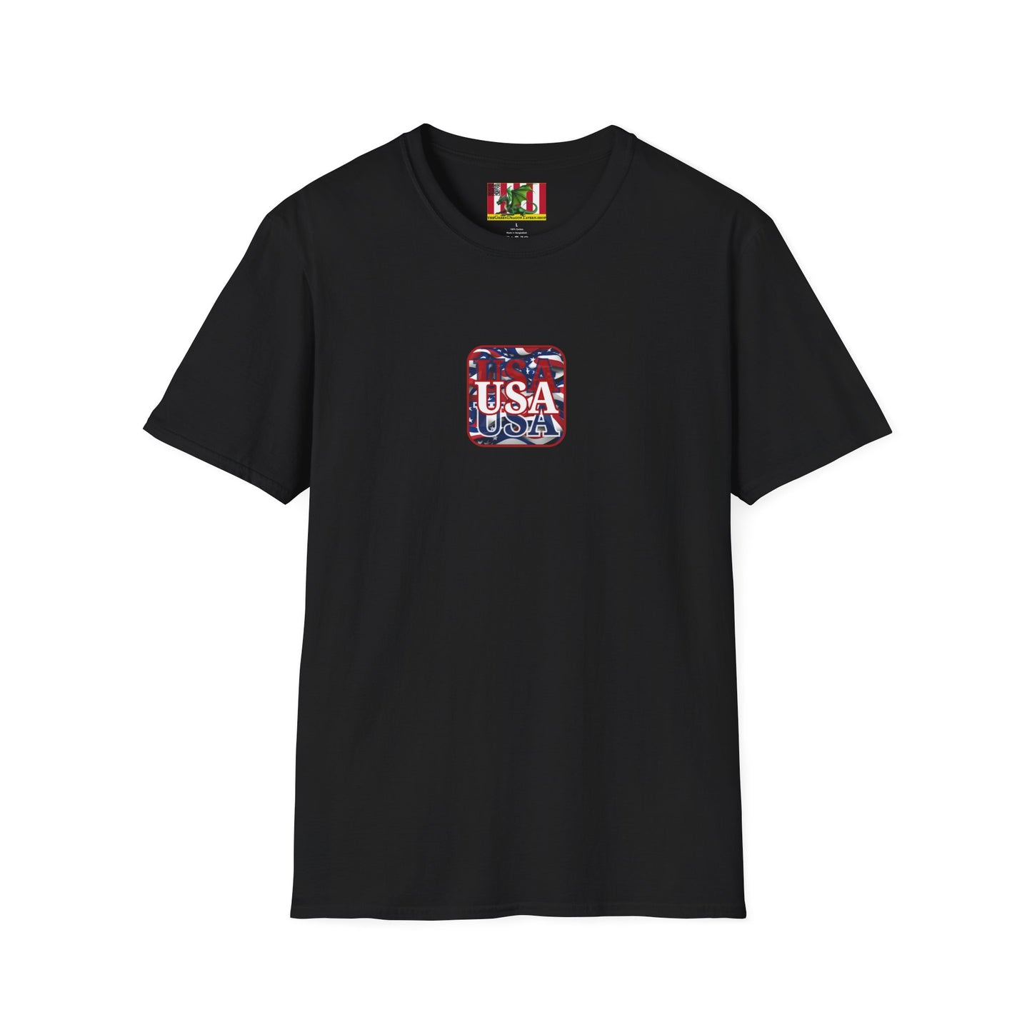 2-sided, Red WHITE and Blue USA Patriot Dark colors Unisex T-Shirt by theGreenDragonTavern.shop