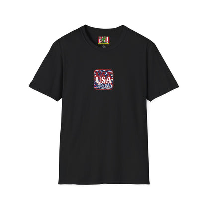 2-sided, Red WHITE and Blue USA Patriot Dark colors Unisex T-Shirt by theGreenDragonTavern.shop
