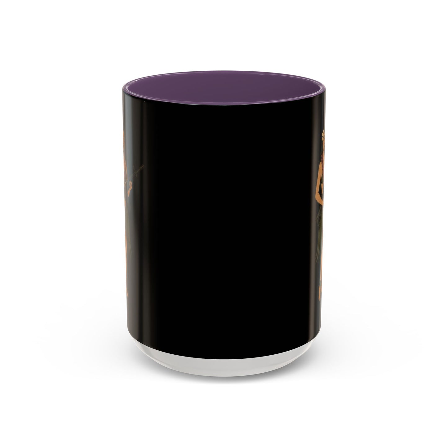 Hula Girl Packin' Heat Black Accent Mug by theGreenDragonTavern.shop