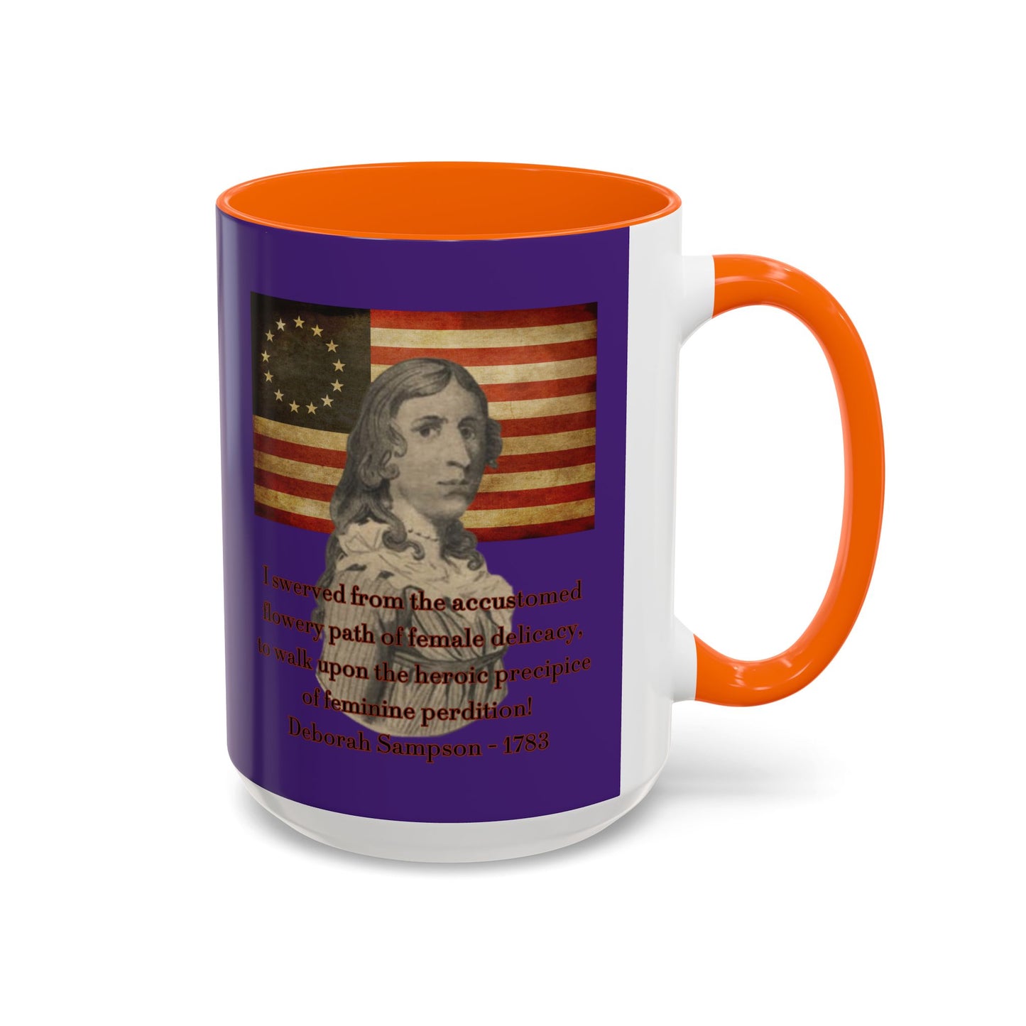 Deborah Sampson, America's Mulan Dark Purple Accent Mug by theGreenDragonTavern.shop