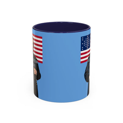 "Traitors and Patriots" Ulysses Grant Light Blue Accent Mug by theGreenDragonTavern.shop