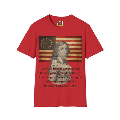 Deborah Sampson, America's Mulan Light colors Unisex T-Shirt by theGreenDragonTavern.shop