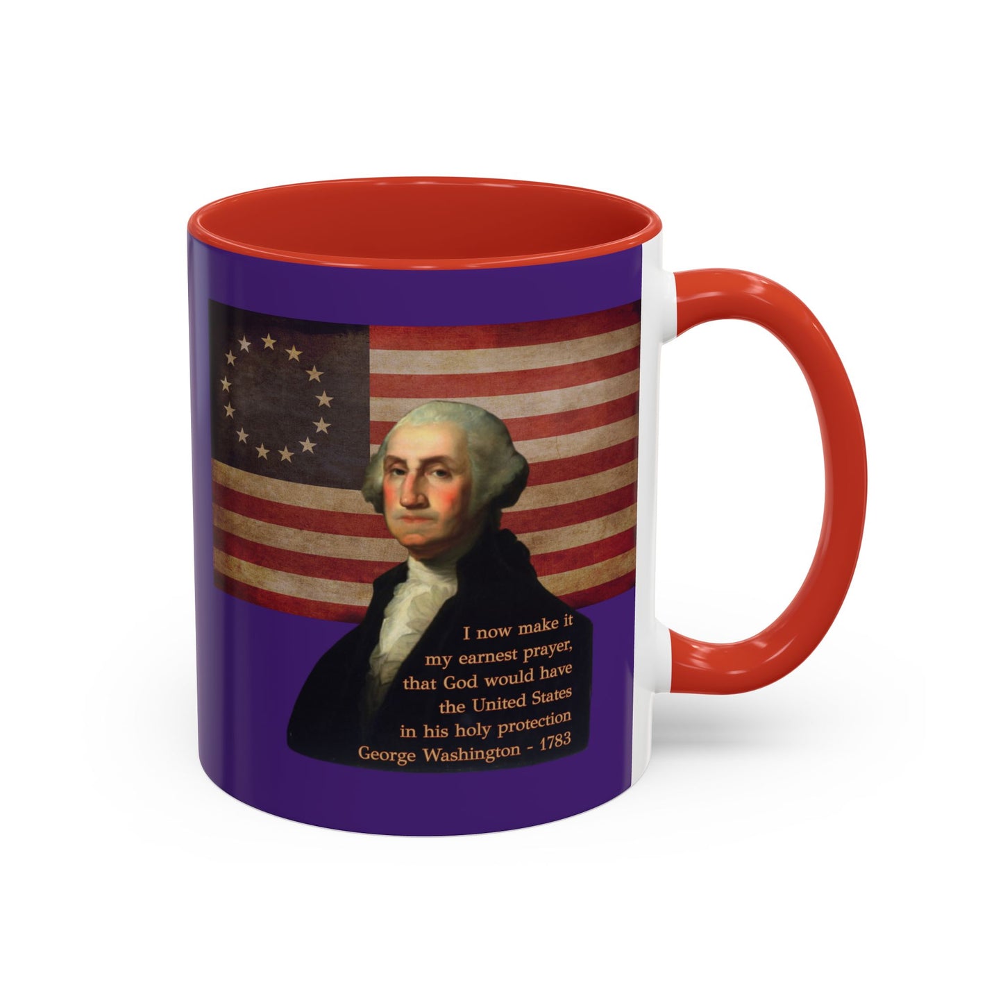 Washington's Earnest Prayer Purple Accent Mug by theGreenDragonTavern.shop