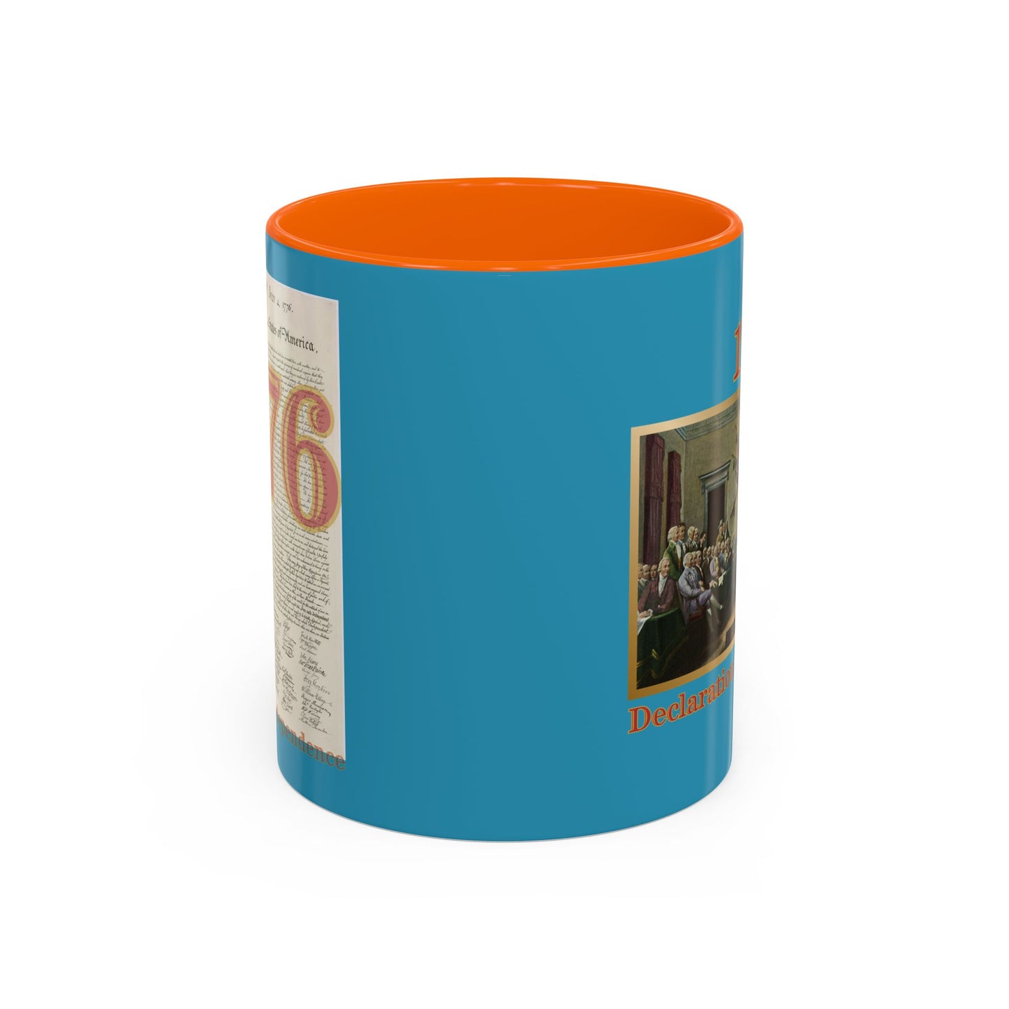 Declaration of Independence Turquoise Accent Mug by theGreenDragonTavern.shop