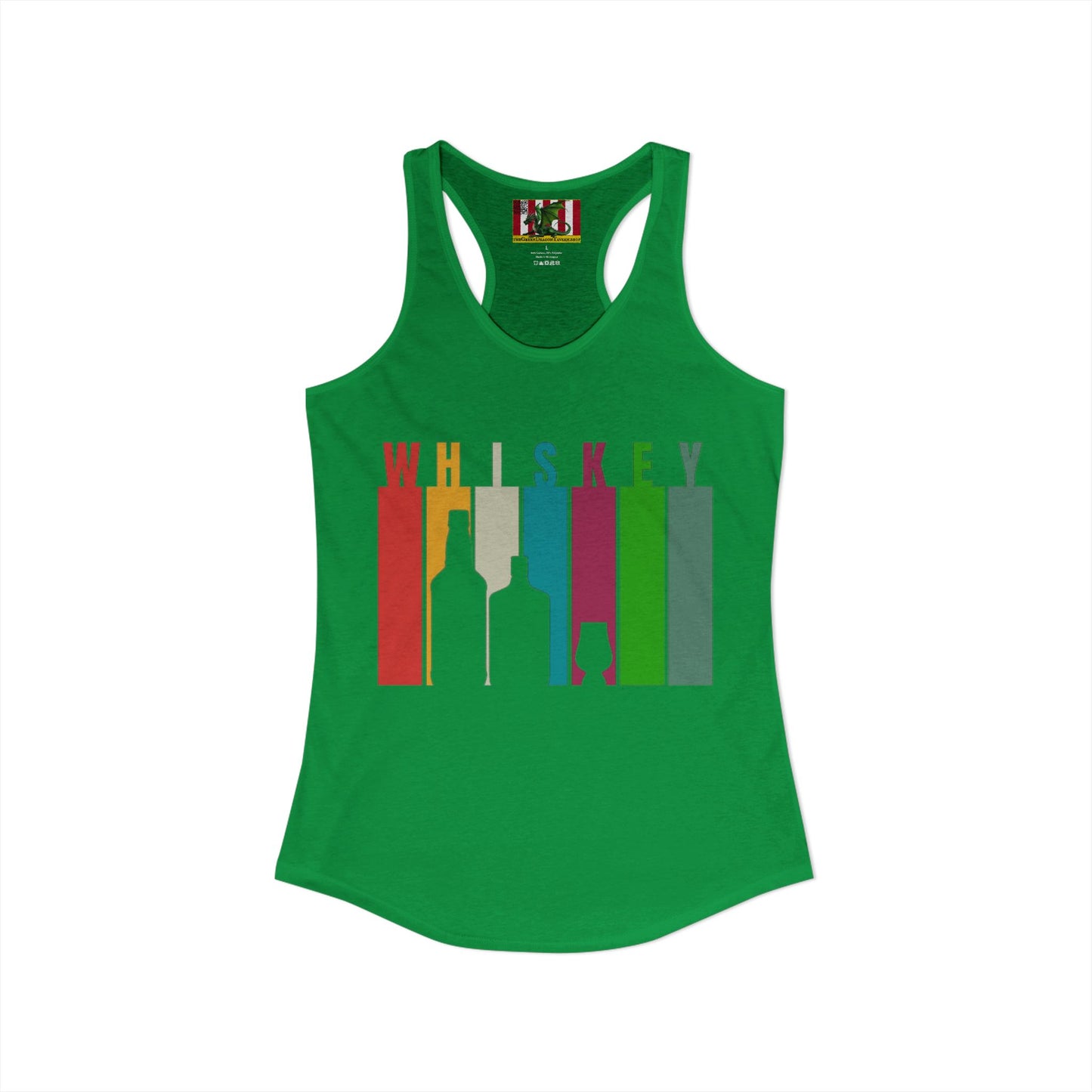 Whiskey spelled with an 'e' Women's Racerback Tank Top by theGreenDragonTavern.shop