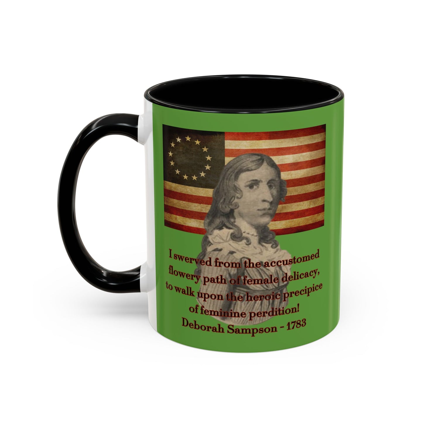Deborah Sampson, America's Mulan Green Accent Mug by theGreenDragonTavern.shop