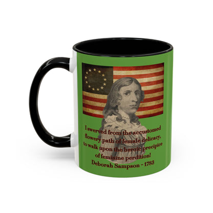 Deborah Sampson, America's Mulan Green Accent Mug by theGreenDragonTavern.shop