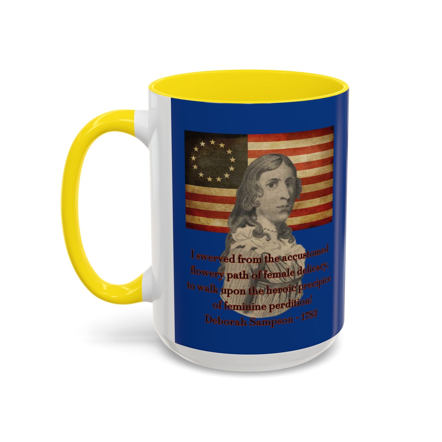 Deborah Sampson, America's Mulan Dark Blue Accent Mug by theGreenDragonTavern.shop