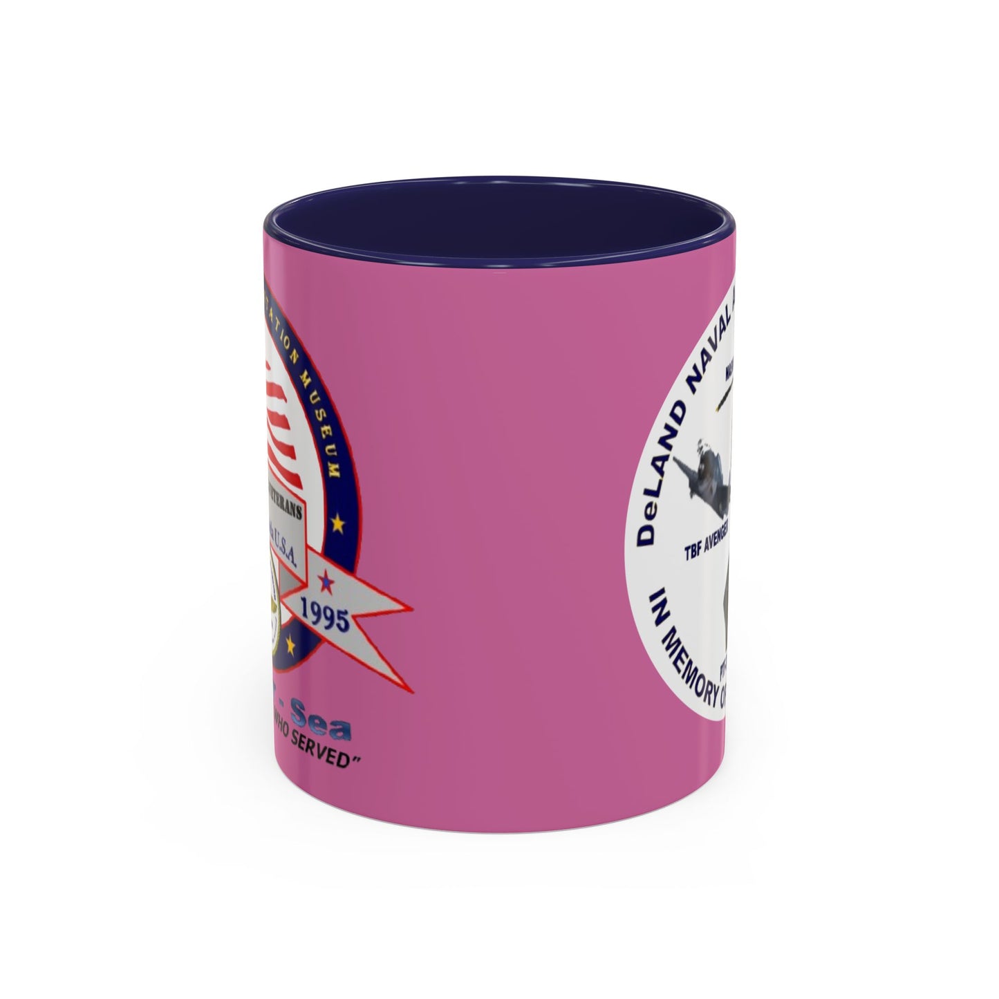 DNASM 2-sided, Founding & Student Art w/WhiteBG Pink Accent Mug by theGreenDragonTavern.shop