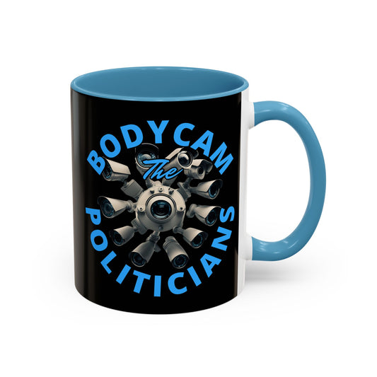 Bodycam the Politicians Cameras Black Accent Mug by theGreenDragonTavern.shop