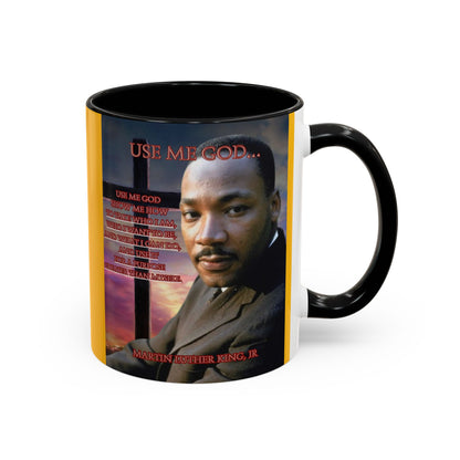 Use Me God, MLK Jr Yellow Accent Mug by theGreenDragonTavern.shop