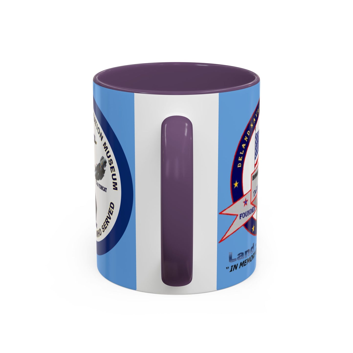 DNASM 2-sided, Founding & Student Art w/Navy Ring Light Blue Accent Mug by theGreenDragonTavern.shop