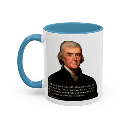 We hold these truths to be self-evident White Accent Mug by theGreenDragonTavern.shop