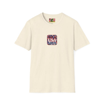 2-sided, Red WHITE and Blue USA Patriot Light colors Unisex T-Shirt by theGreenDragonTavern.shop