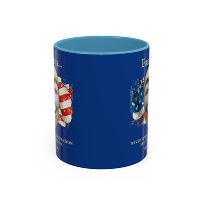 Ronald Reagan Freedom Vendetta Blue Accent Mug by theGreenDragonTavern.shop