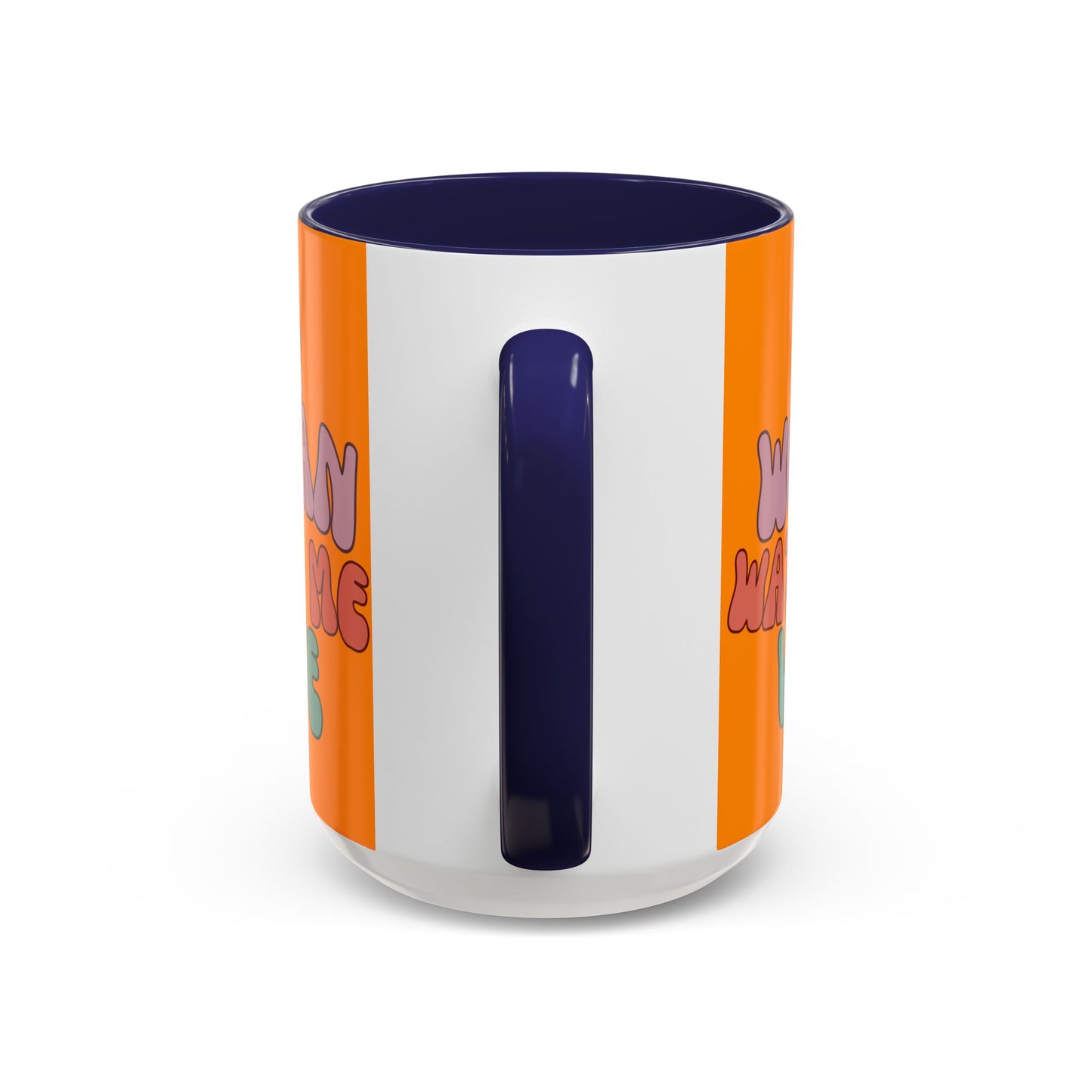 I Am Woman Watch Me Vote Orange Accent Mug by theGreenDragonTavern.shop