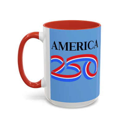 America 250 Light Blue Accent Mug by theGreenDragonTavern.shop