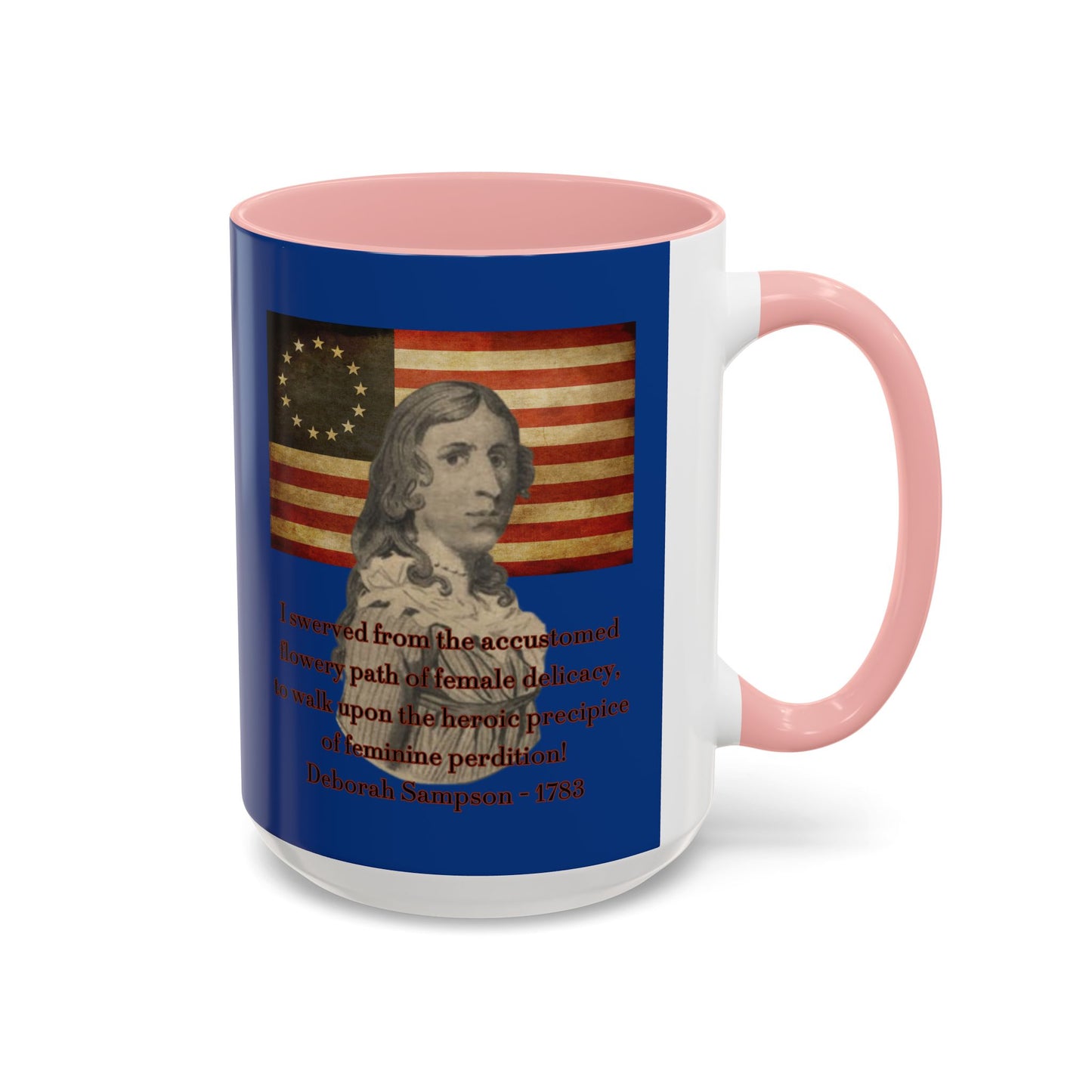 Deborah Sampson, America's Mulan Dark Blue Accent Mug by theGreenDragonTavern.shop