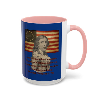 Deborah Sampson, America's Mulan Dark Blue Accent Mug by theGreenDragonTavern.shop