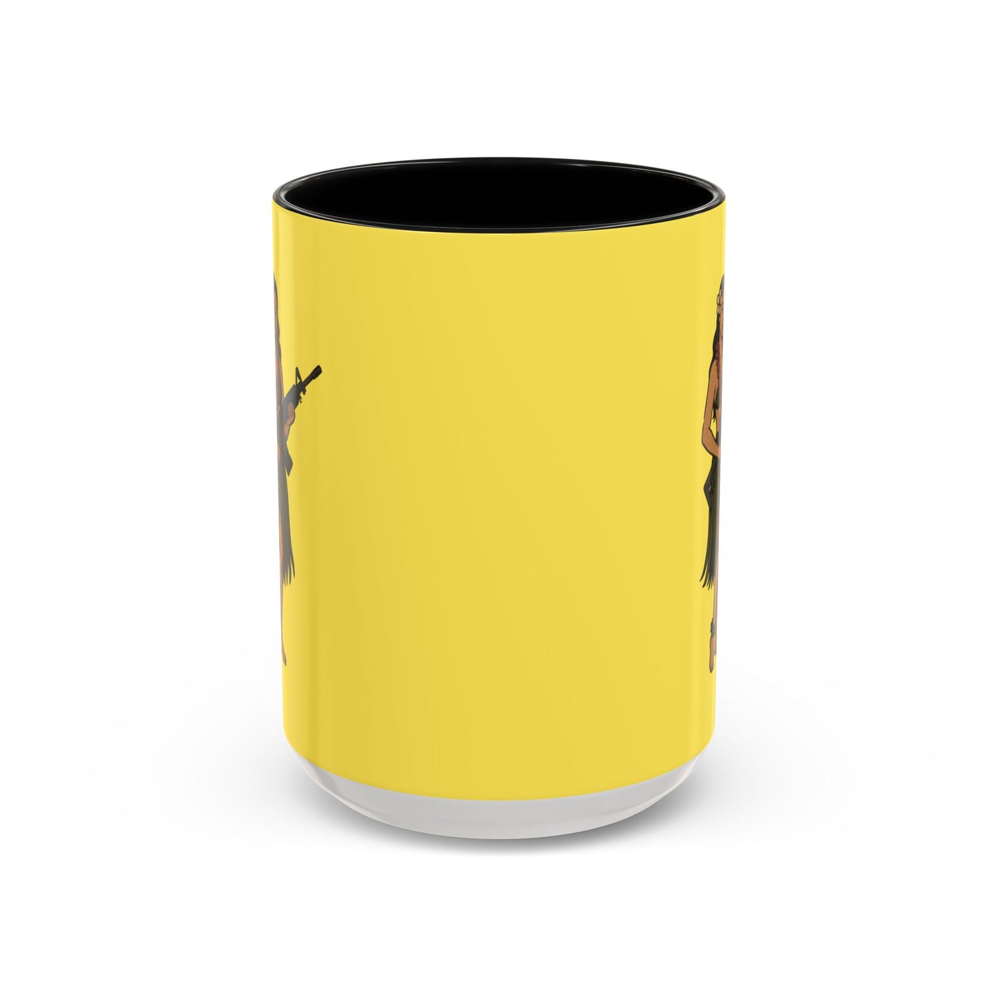 Hula Girl Packin' Heat Pineapple Accent Mug by theGreenDragonTavern.shop