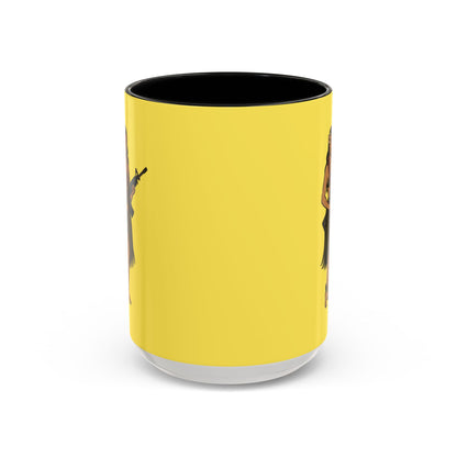 Hula Girl Packin' Heat Pineapple Accent Mug by theGreenDragonTavern.shop