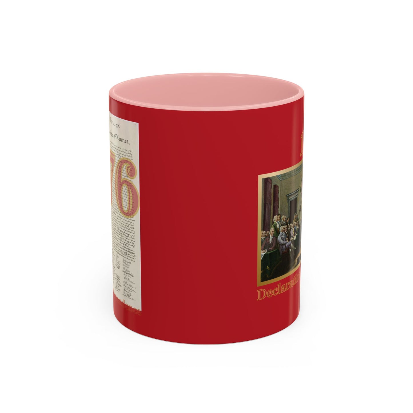 Declaration of Independence Red Accent Mug by theGreenDragonTavern.shop