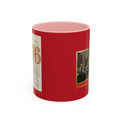 Declaration of Independence Red Accent Mug by theGreenDragonTavern.shop