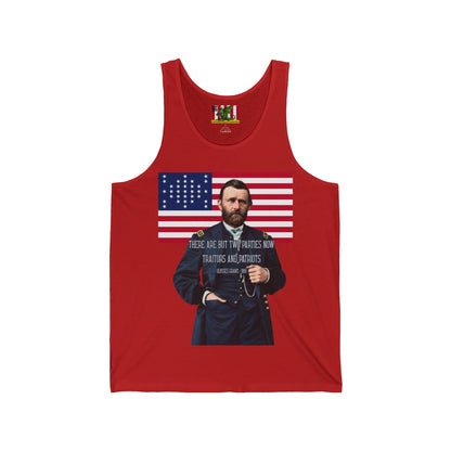 "Traitors and Patriots" Ulysses Grant Unisex Jersey Tank Top by theGreenDragonTavern.shop