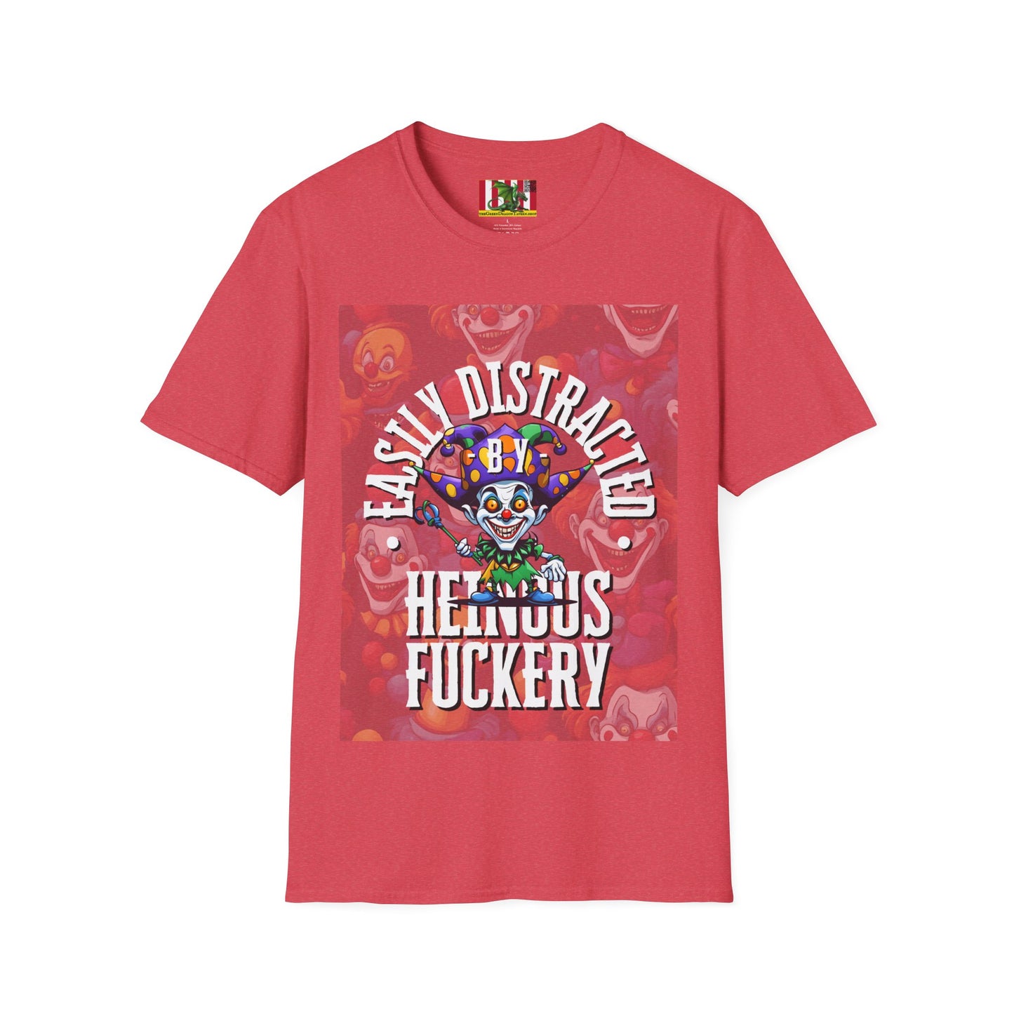 Easily Distracted by Heinous Fuckery Little Jincs LTcolors Unisex T-Shirt by theGreenDragonTavern.shop