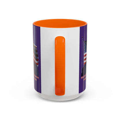 Charlie Kirk, Healthy Debate Purple Accent Mug by theGreenDragonTavern.shop