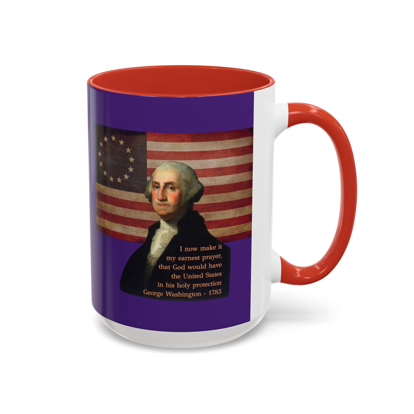 Washington's Earnest Prayer Purple Accent Mug by theGreenDragonTavern.shop