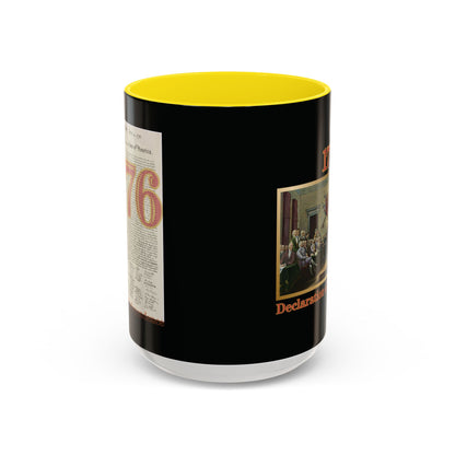 Declaration of Independence Black Accent Mug by theGreenDragonTavern.shop
