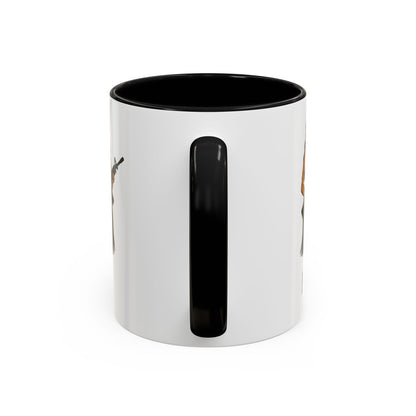 Hula Girl Packin' Heat White Accent Mug by theGreenDragonTavern.shop