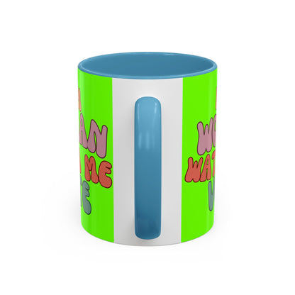 I Am Woman Watch Me Vote Light Green Accent Mug by theGreenDragonTavern.shop